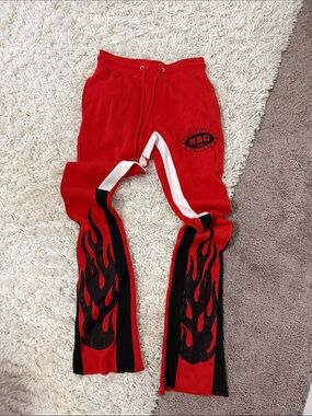 Flare red pants